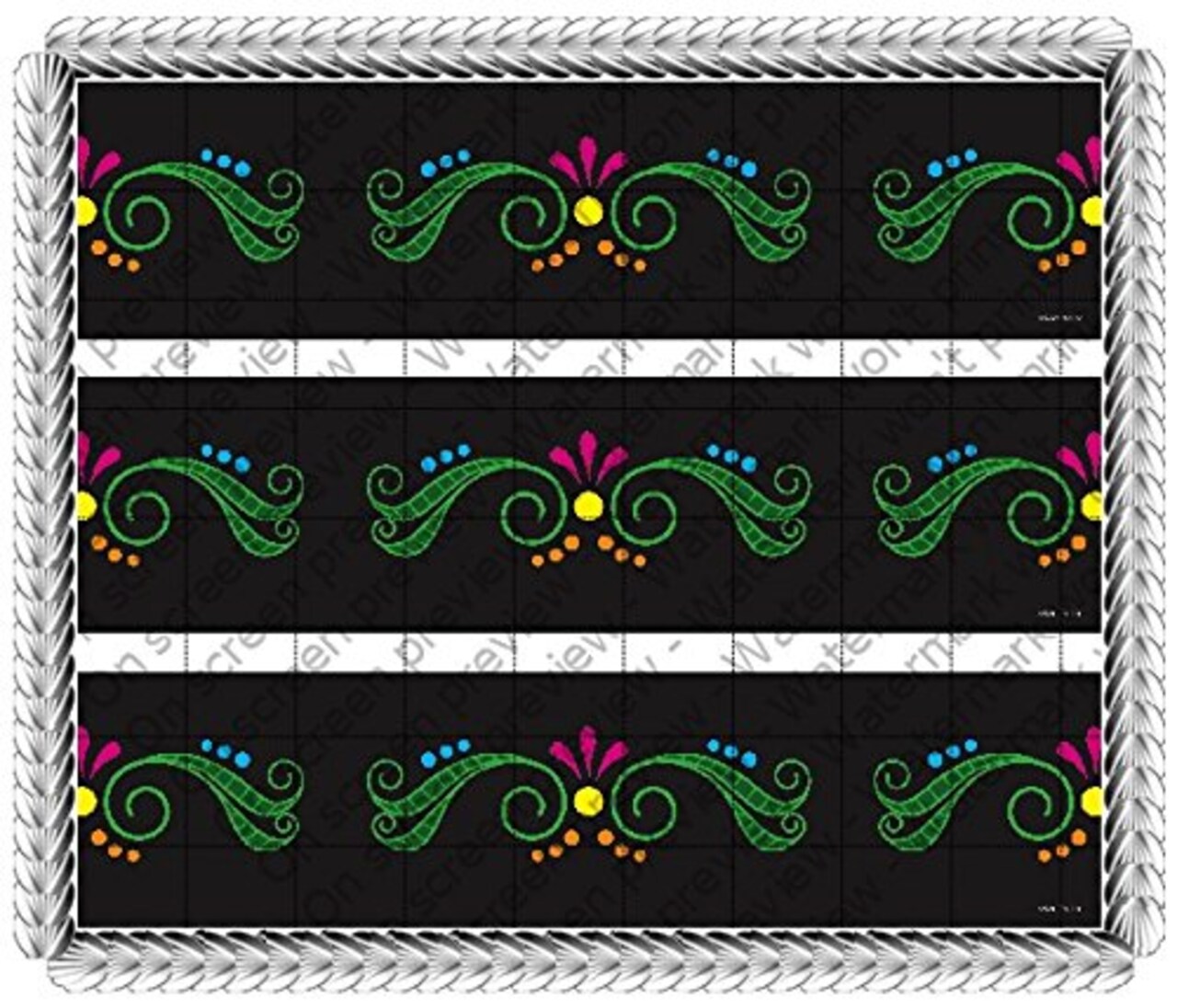 Day of the Dead Dia de los Muertos Licensed Image Birthday - Side Strips - Edible Icing Sheet Side Strips - D517